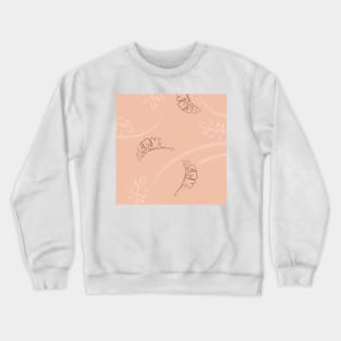 Minimal Abstract Leaf Pattern Crewneck Sweatshirt
